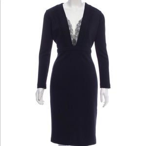 Black Roberto Cavalli wool knee-length dress